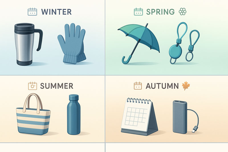 podział gadżetów według sezonu i kontekstu ich używania