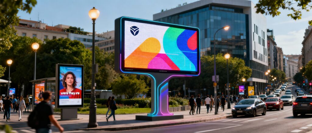 Reklama outdoorowa w mieście, dynamiczny billboard LED